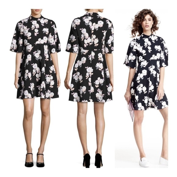 kate spade new york Black Posy Floral Swing Dress - Picture 1 of 9